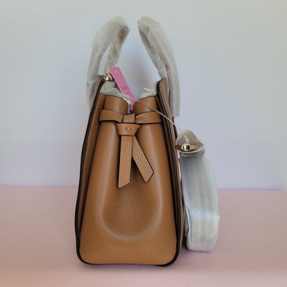 KATE SPADE Knott Pebbled Leather MEDIUM Satchel & Slim Bifold Wallet- Bungalow ⭐ - Picture 5 of 16